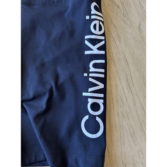 Calvin Klein Performance High-Waisted Logo Bike Shorts Black Size XS Brand New - Picture 3 of 9